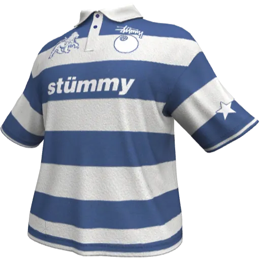 Бело-синее поло Stummy