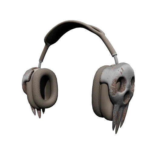 Airpods Max с Черепом - Белый