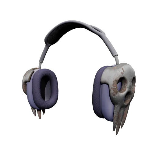 Airpods Max с Черепом - Фиолетовый